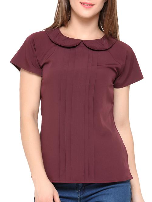 pin-tucked peter pan collar top - 13928375 - Very Small Image - 1