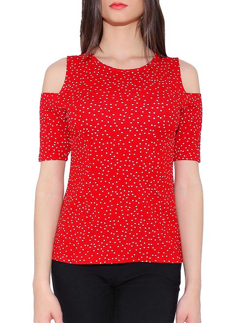 cold shoulder printed top - 13933683 - Very Small Image - 1