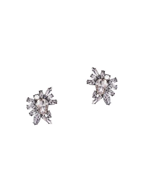silver tone stone earrings - 13937005 - Very Small Image - 1
