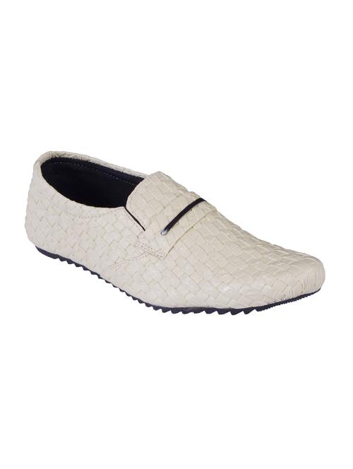 white leatherette slip on shoes - 13937569 - Very Small Image - 1
