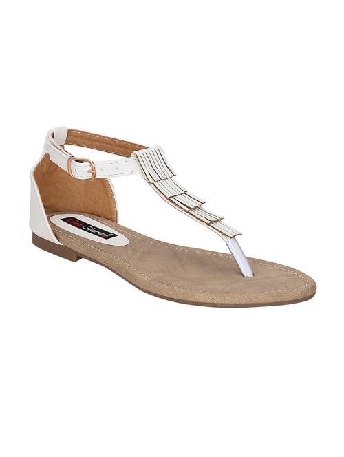 white faux leather closed back sandals - 13938075 - Very Small Image - 1