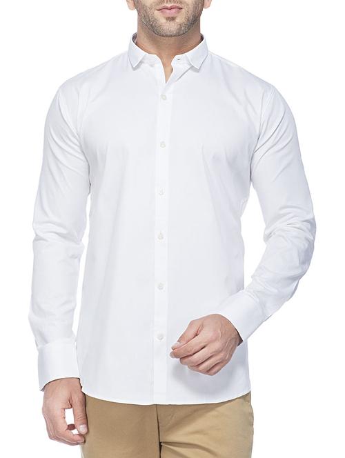 white cotton casual shirt - 13939108 - Very Small Image - 1