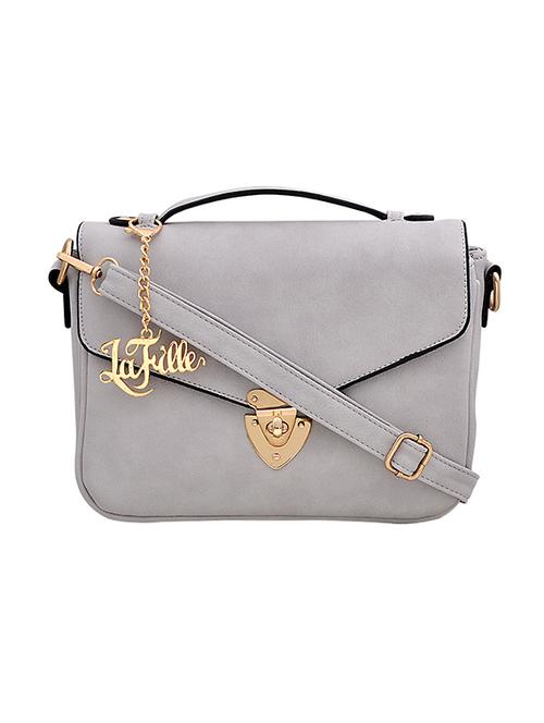 grey leatherette regular handbag - 13947333 - Very Small Image - 1