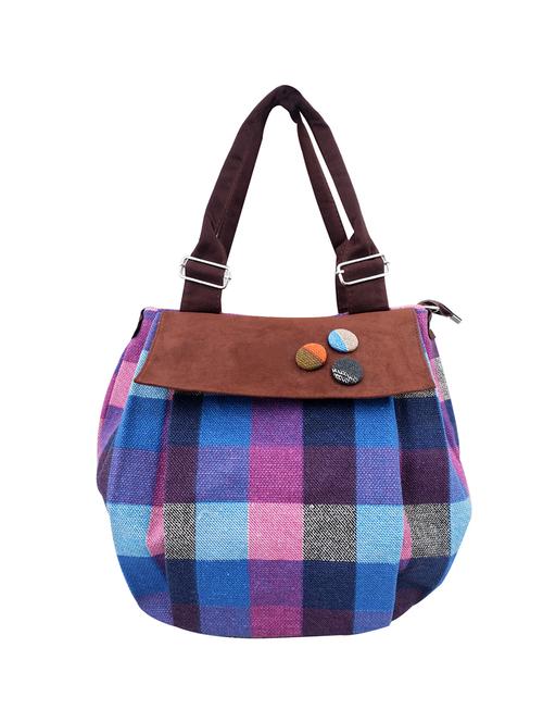 blue polyester handbag - 13952408 - Very Small Image - 1