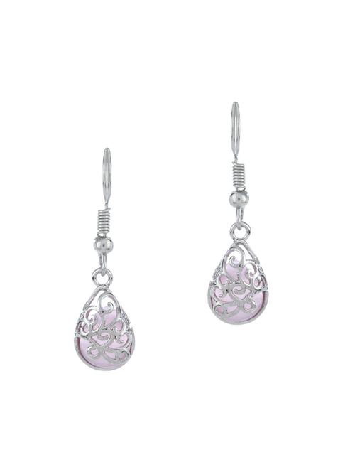 silver metal drop earrings - 13968555 - Very Small Image - 1