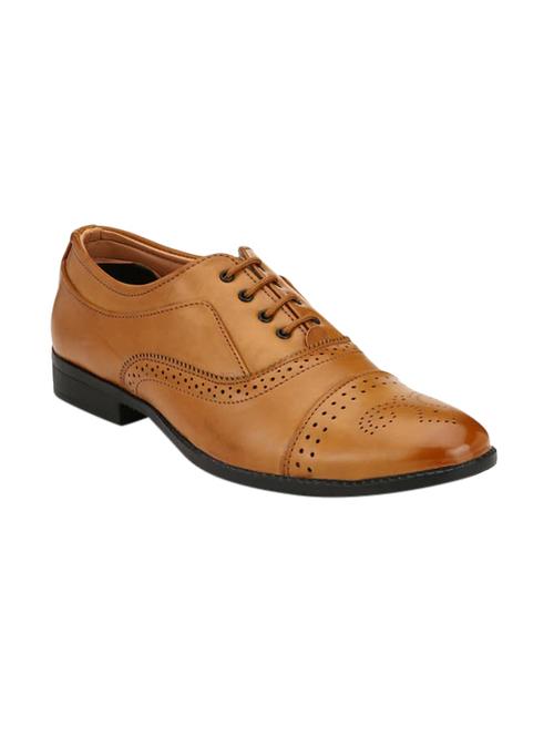 tan leather lace-up oxford - 13972798 - Very Small Image - 1