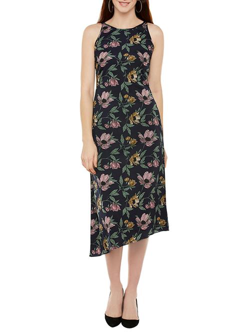 navy blue viscose dress - 13983289 - Very Small Image - 1