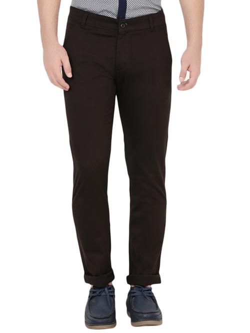 brown cotton blend chinos - 13984528 - Very Small Image - 1