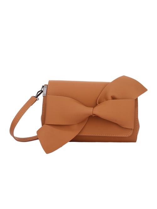 brown leatherette regular clutch - 13988051 - Very Small Image - 1