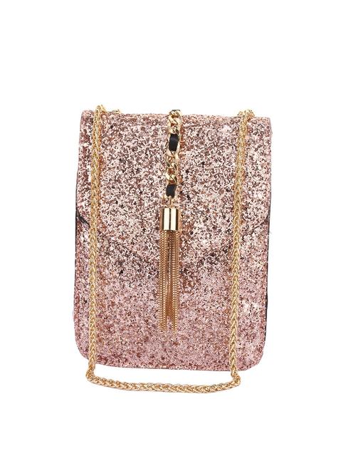 gold leatherette regular sling bag - 13988081 - Very Small Image - 1
