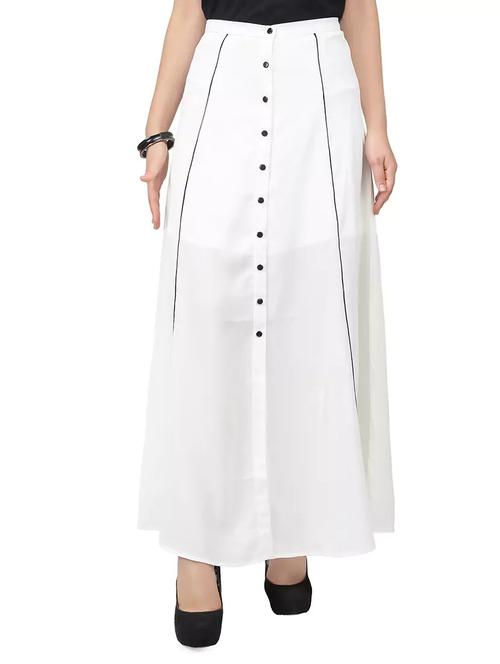 Contrast piping detail skirt - 14005595 - Very Small Image - 1