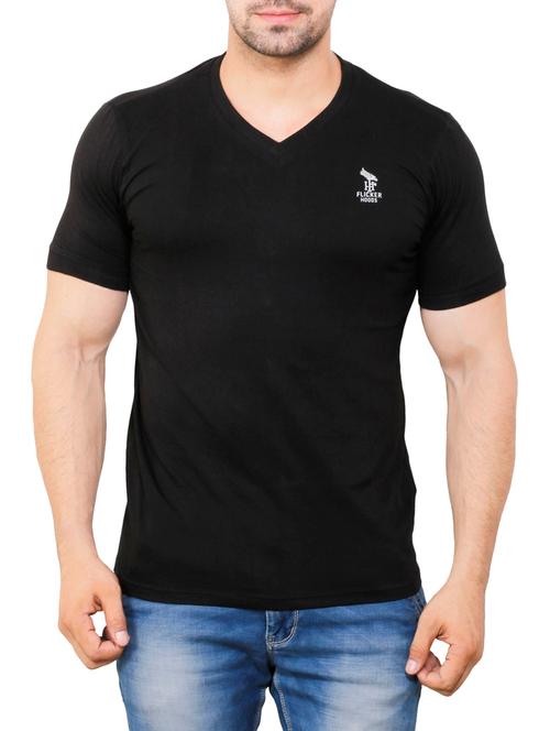 black cotton t-shirt - 14008099 - Very Small Image - 1