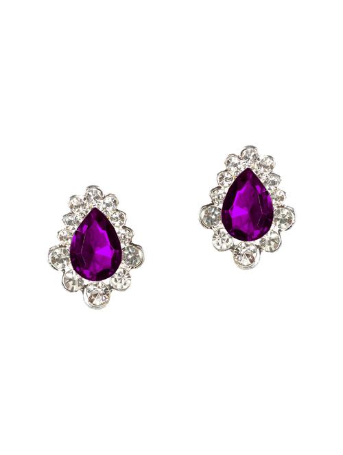 purple studs earrings - 14011976 - Very Small Image - 1
