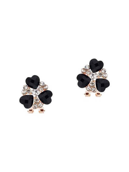 black metal studs earrings - 14011981 - Very Small Image - 1
