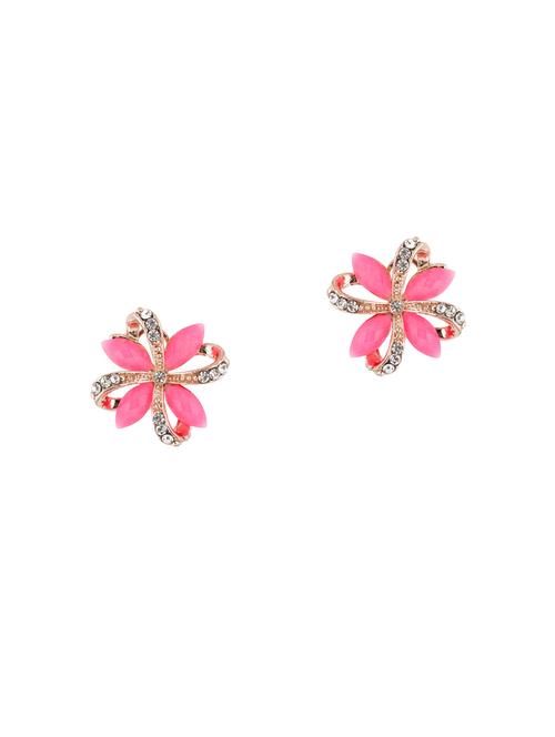 pink studs earrings - 14034531 - Very Small Image - 1