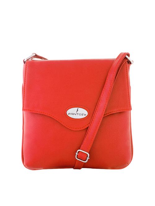 red leatherette regular sling bag - 14038036 - Very Small Image - 1