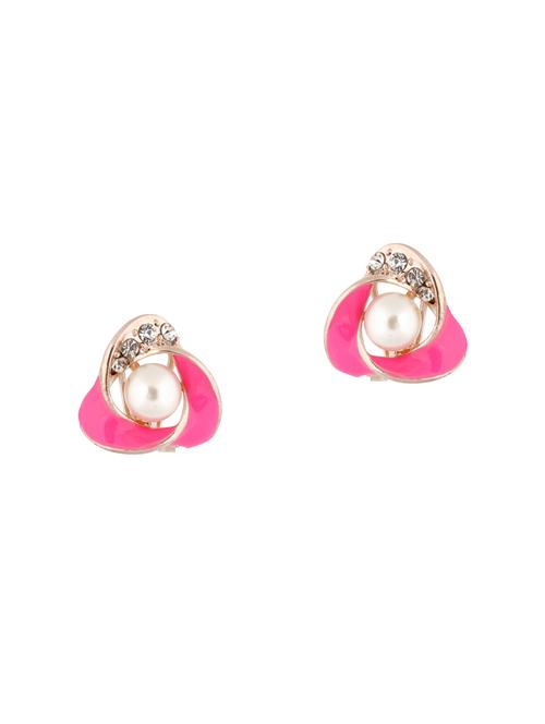 pink studs earrings - 14040498 - Very Small Image - 1