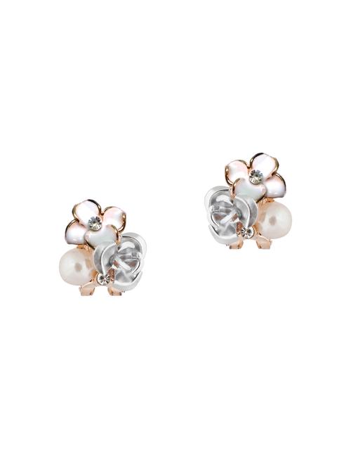 white studs earrings - 14040500 - Very Small Image - 1