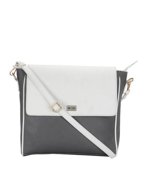 grey leatherette sling bag - 14047484 - Very Small Image - 1
