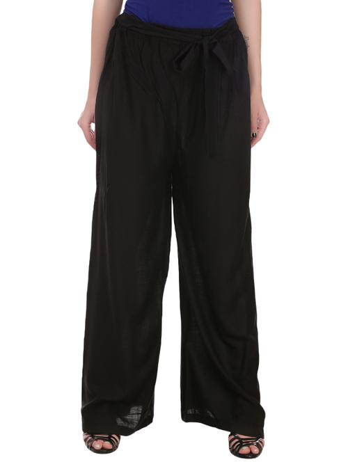 black rayon palazzos - 14077891 - Very Small Image - 1