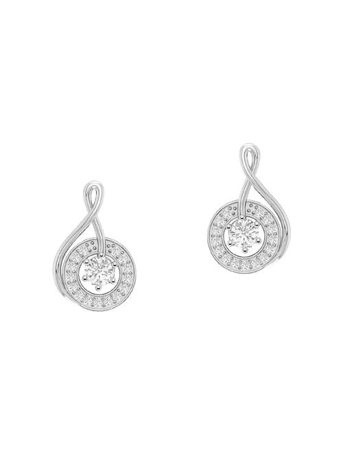 white silver studs earrings - 14081579 - Very Small Image - 1