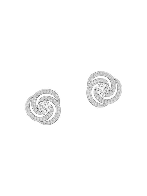 white silver studs earrings - 14081581 - Very Small Image - 1