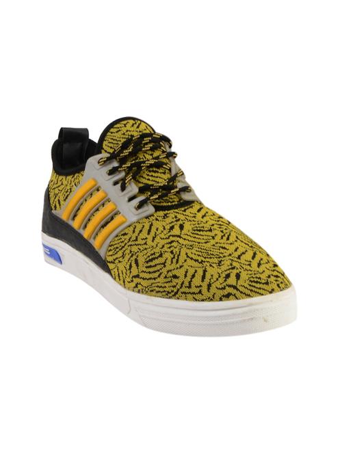 yellow fabric lace up sneaker - 14086933 - Very Small Image - 1