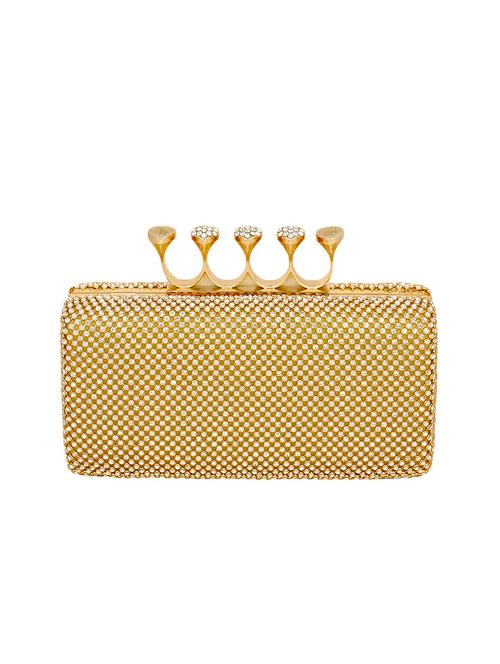 gold shimmer box clutch - 14099615 - Very Small Image - 1