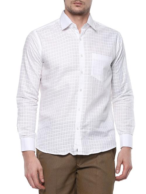 white linen casual shirt - 14102866 - Very Small Image - 1