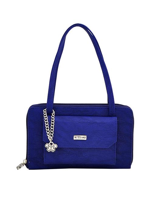 blue leather regular handbag - 14104242 - Very Small Image - 1