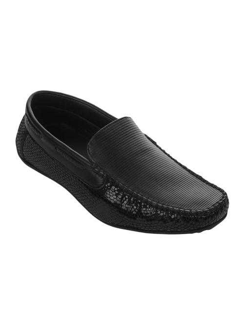 black leatherette slip on loafer - 14109453 - Very Small Image - 1