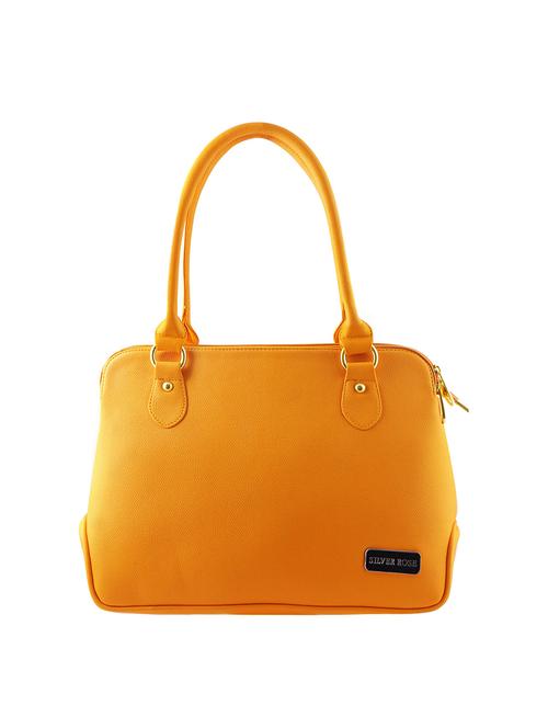 yellow leatherette handbag - 14110581 - Very Small Image - 1