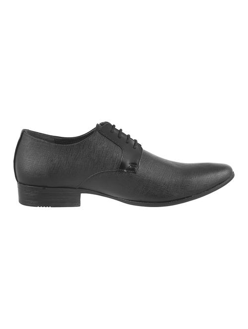 black leatherette lace-up derby - 14116752 - Very Small Image - 1