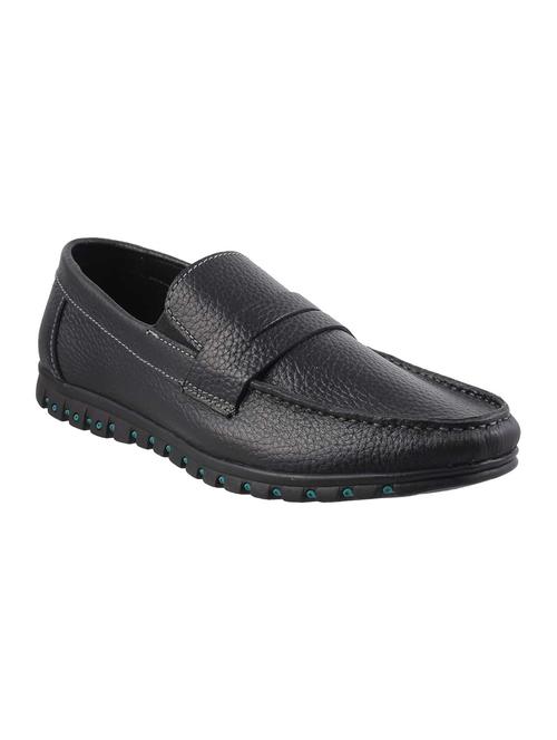 black leatherette slip on loafer - 14116814 - Very Small Image - 1