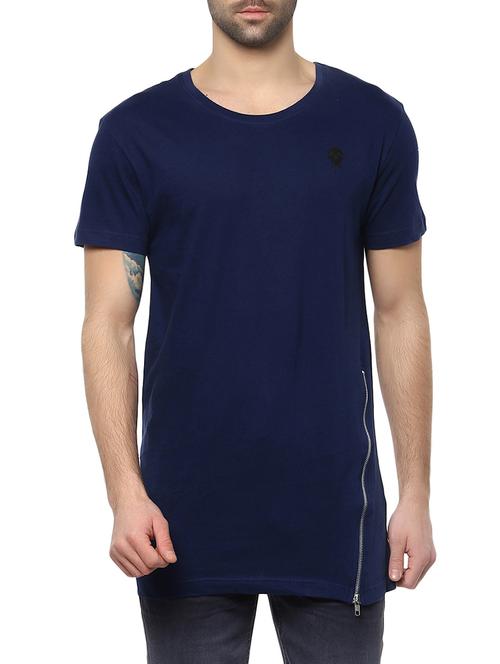 navy blue cotton t-shirt - 14117687 - Very Small Image - 1