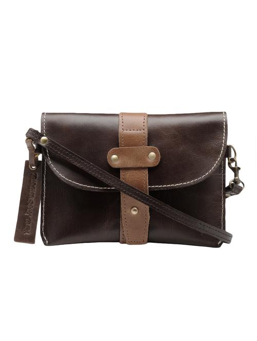 brown leather sling bag - 14119636 - Very Small Image - 1
