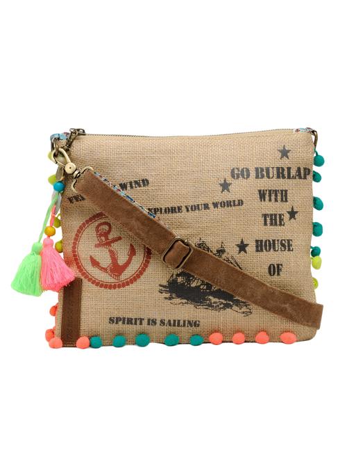 brown jute sling bag - 14124323 - Very Small Image - 1