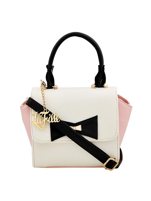 pink colored leatherette sling bag - 14125408 - Very Small Image - 1