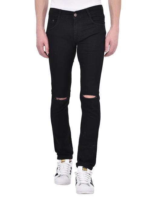 mens slim fit slash knee jeans - 14129601 - Very Small Image - 1