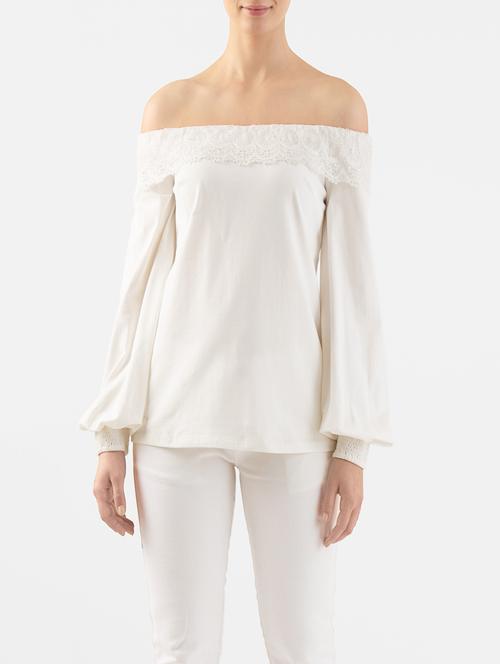 off white off shoulder top - 14132641 - Very Small Image - 1