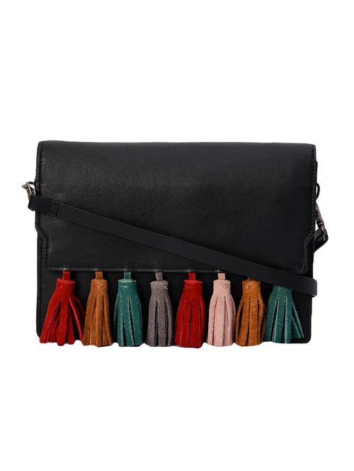 black leather sling bag - 14133283 - Very Small Image - 1