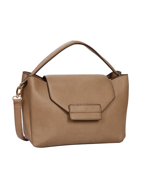 beige leatherette regular satchel - 14135647 - Very Small Image - 1