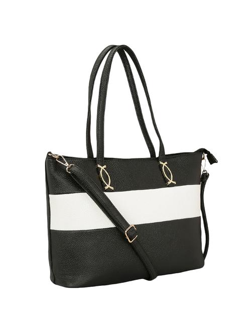 black leatherette regular handbag - 14139034 - Very Small Image - 1