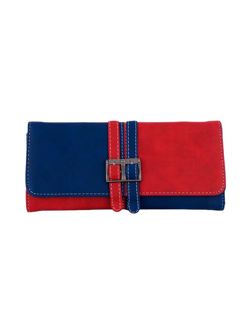 blue leatherette clutch - 14145318 - Very Small Image - 1
