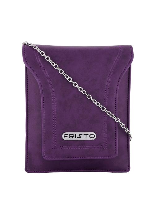 purple leatherette regular sling bag - 14145343 - Very Small Image - 1
