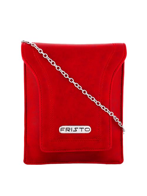 red leatherette regular sling bag - 14145346 - Very Small Image - 1
