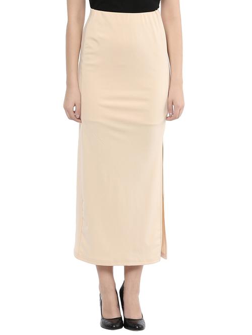 beige side slit skirt - 14147825 - Very Small Image - 1