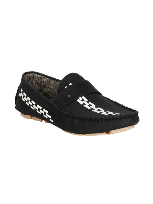 black leatherette slip on loafer - 14152830 - Very Small Image - 1