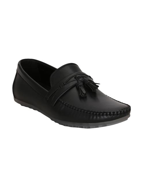 black leatherette slip on loafer - 14153621 - Very Small Image - 1