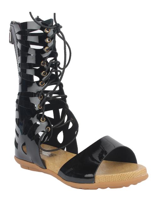 black patent leather gladiators sandals - 14153984 - Very Small Image - 1